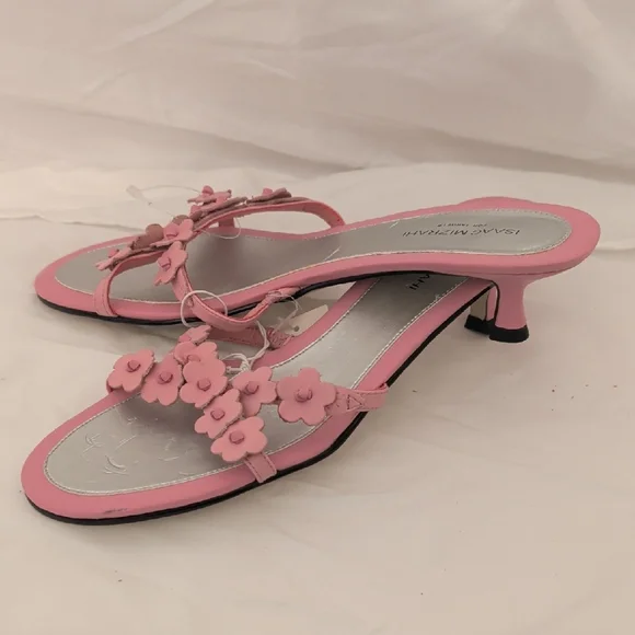 Isaac Mizrahi Pink Floral Sandals - Picture 3 of 5